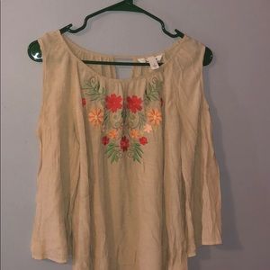 a cute floral print long sleeve shirt